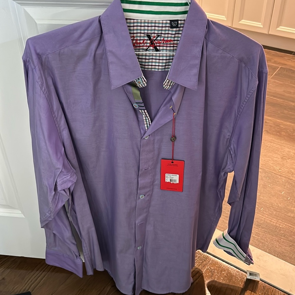 Robert Graham shirt - purple XL NWT